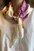 Dempsey Silky Blend Square Scarf Pink & Red